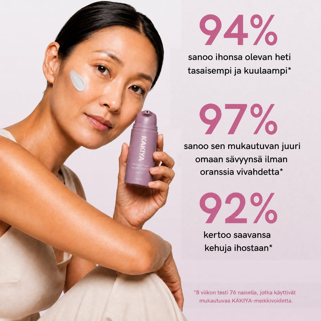 Kakiya sävyyn mukautuva anti-age-meikkivoide