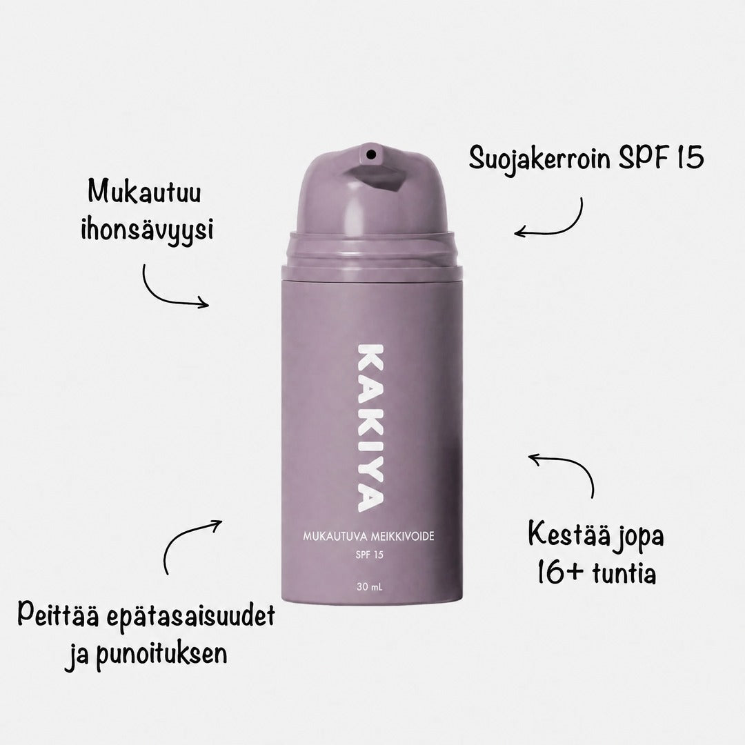 Kakiya-meikkivoide: mukautuu ihonsävyynne, SPF 15