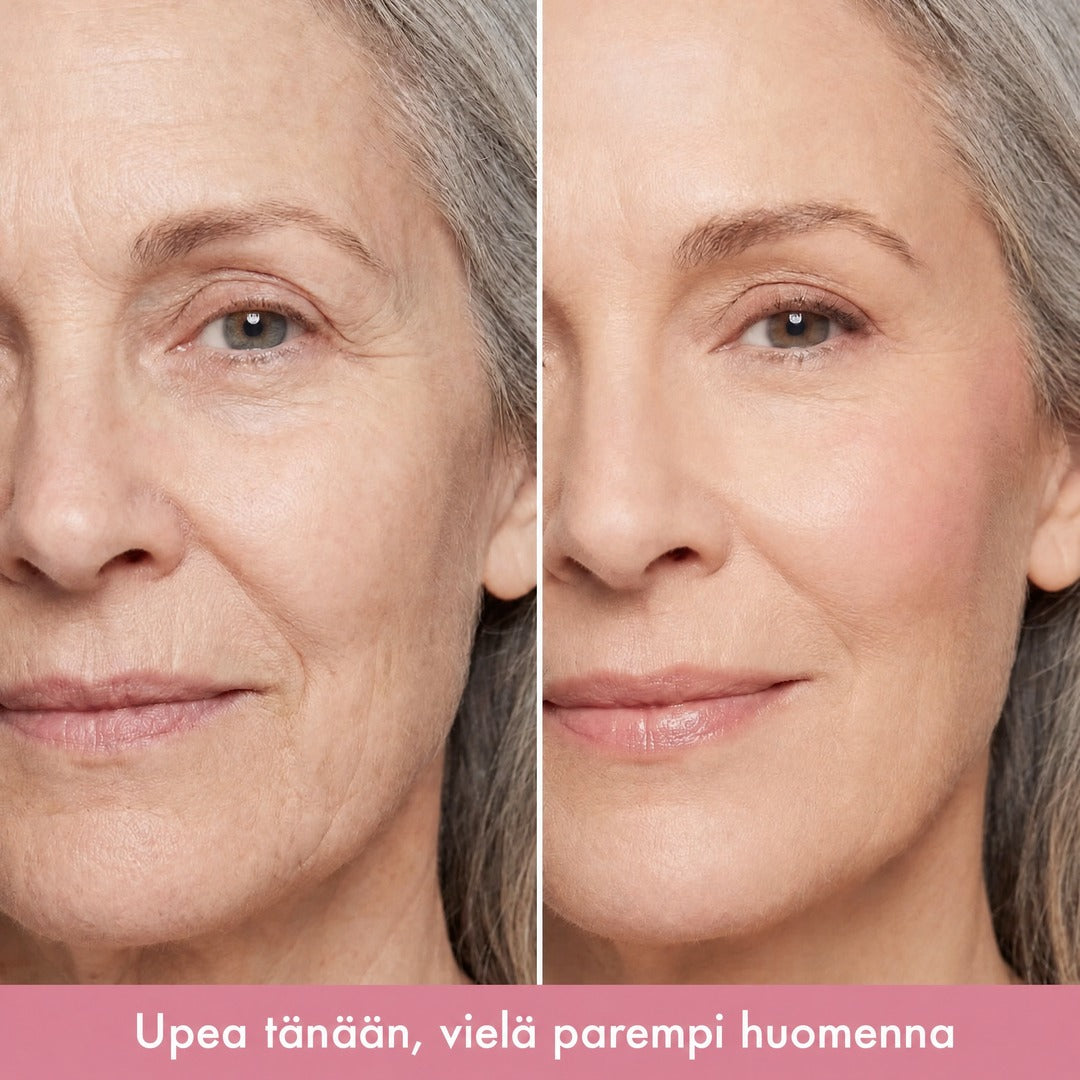 Ennen / jälkeen: sileämpi iho